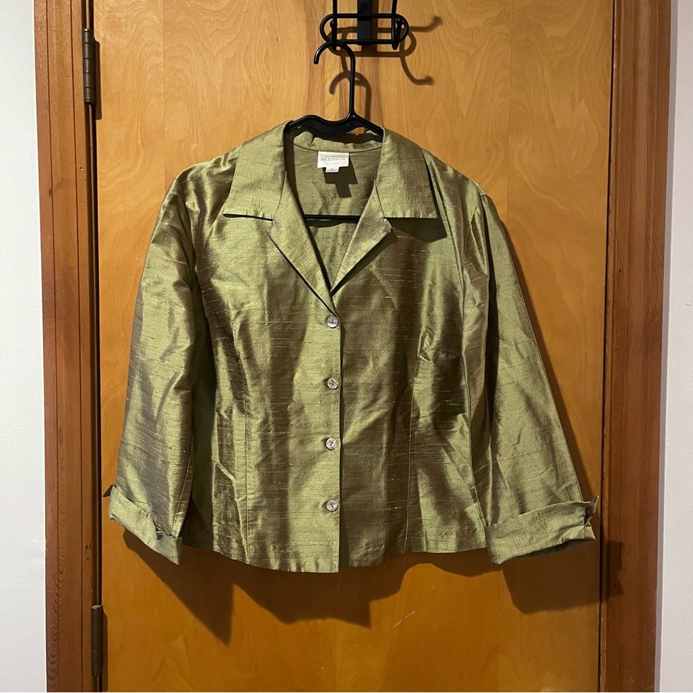 Vintage green silk jacket